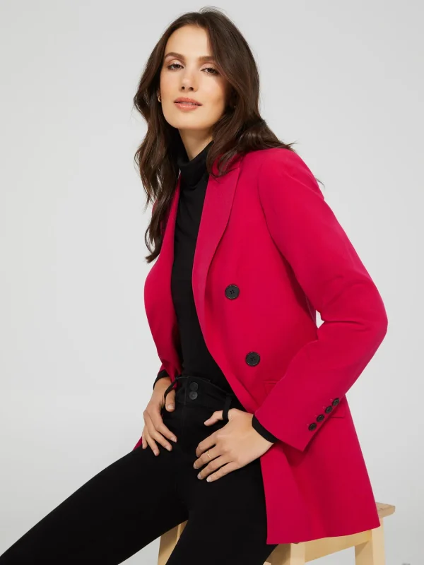 6-Button Open Blazer With Flap Pockets - Image 2
