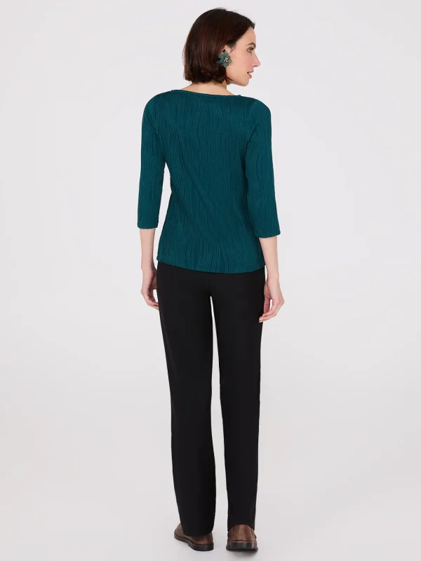 Wave Pattern Boat Neck Top - Image 8