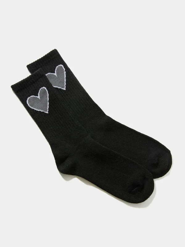 Heart Detail Crew Socks - Image 2