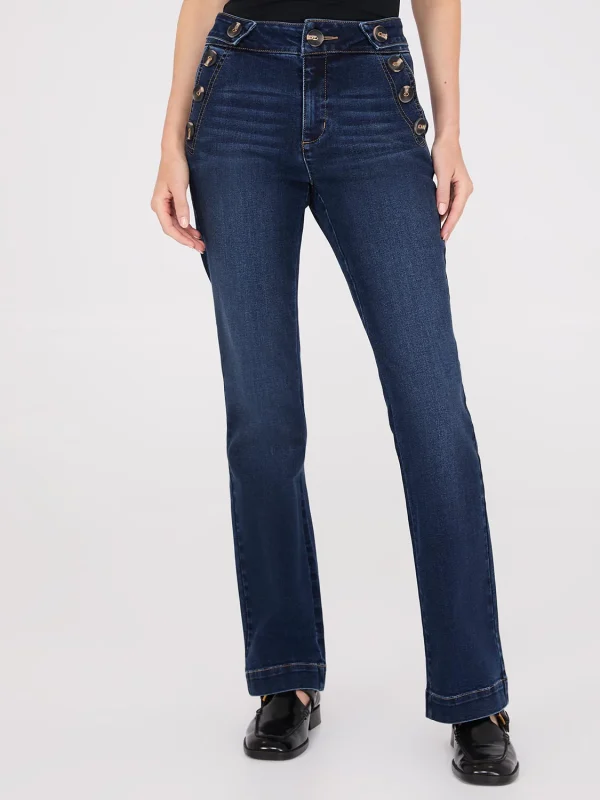 Mid-Rise Long Length Bootcut Sailor Jeans - Image 2