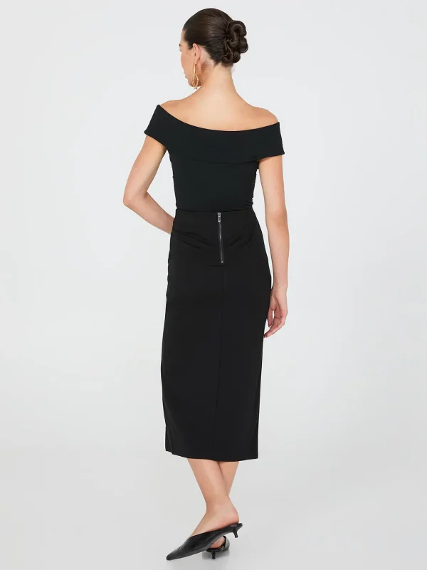 Pencil Skirt With Button Details - Image 5