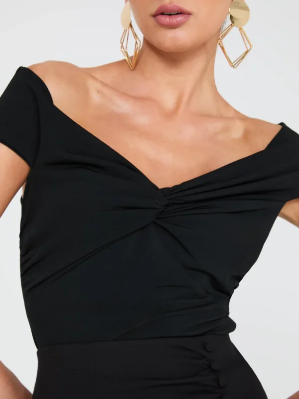 Off-The-Shoulder Twist-Front Top - Image 2