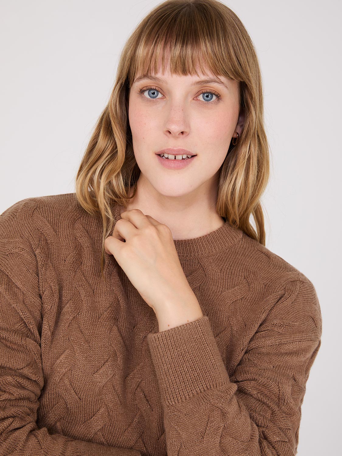 Basketweave Crew Neck Sweater - Image 6