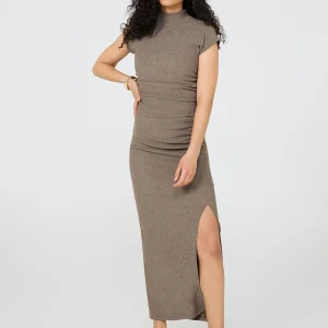 Long Pencil Skirt With Front Slit