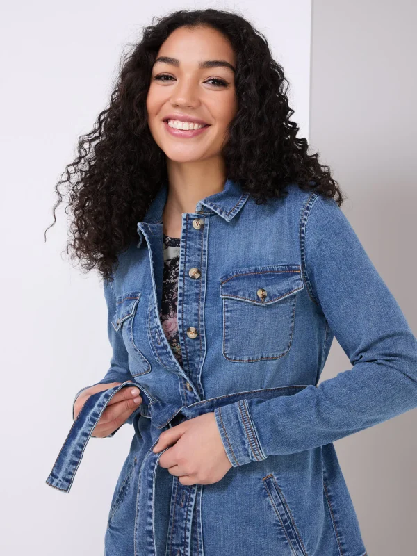 Belted Denim Jacket - Image 2