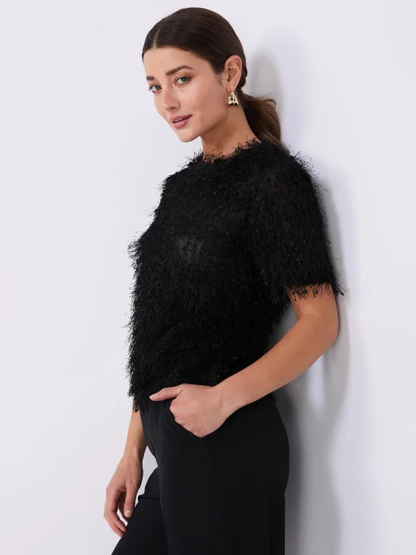 Shaggy Short Sleeve Waisted Top - Image 5