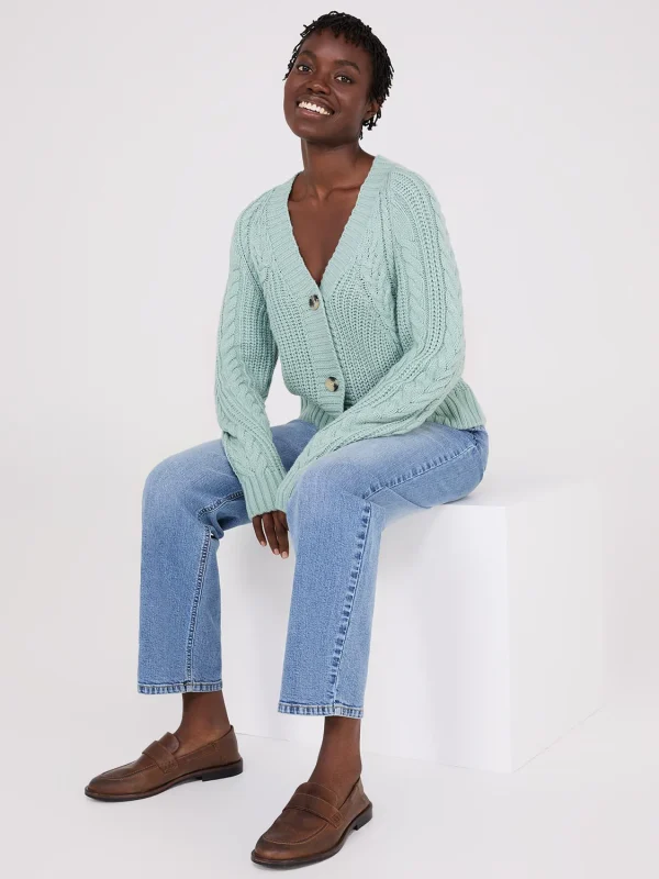 V-Neck Multi Cable Cardigan - Image 6