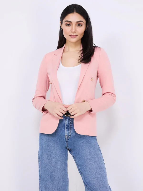 Textured Open Blazer - Image 3