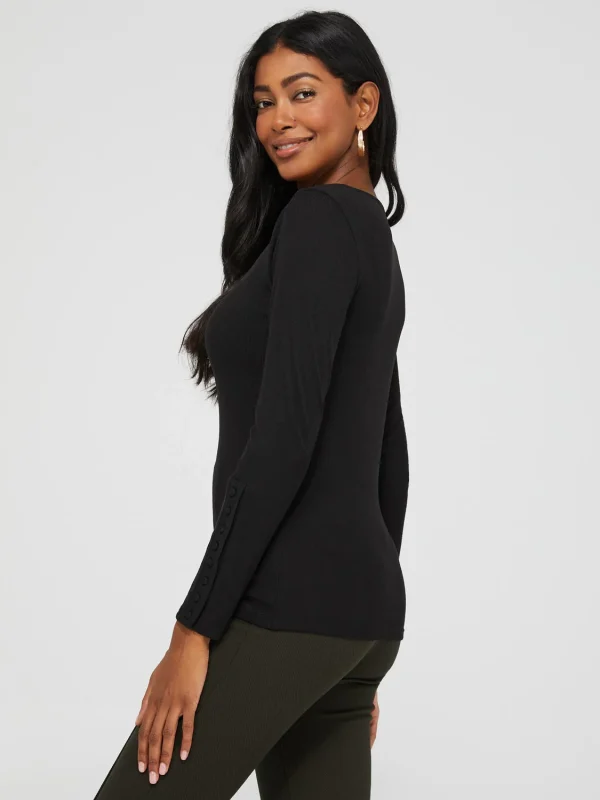 Boat Neck Ribbed Top - Image 3