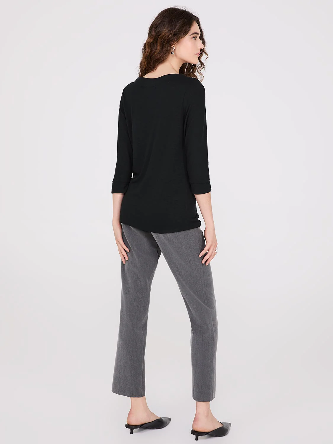 3/4 Sleeve Boat Neck Top - Image 8