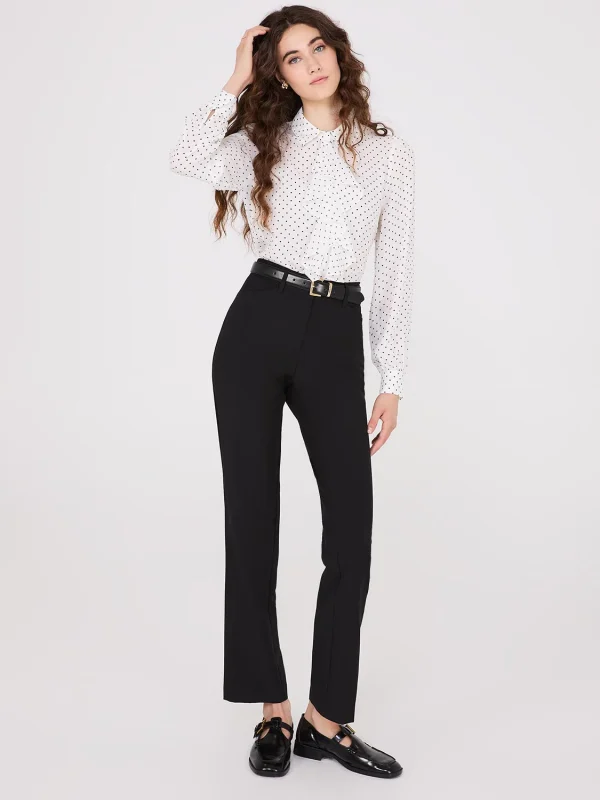 Straight Leg Long Length Slant Pocket Pants