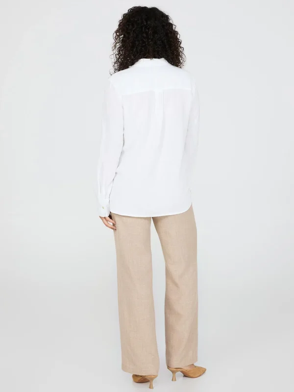 Linen Button-Front Blouse - Image 4