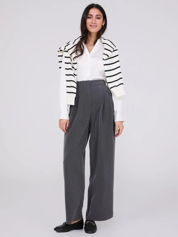 Double Pleated Wide Leg Trousers - Image 2
