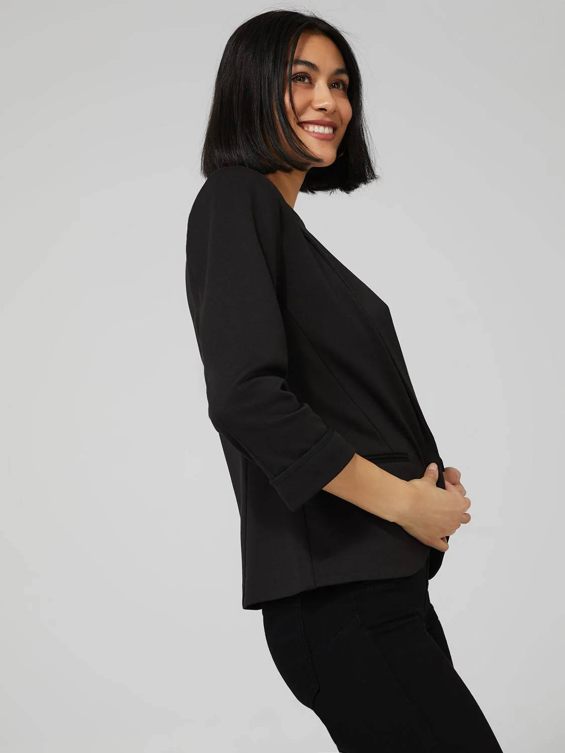 Cuffed 3/4 Sleeve Blazer - Image 6