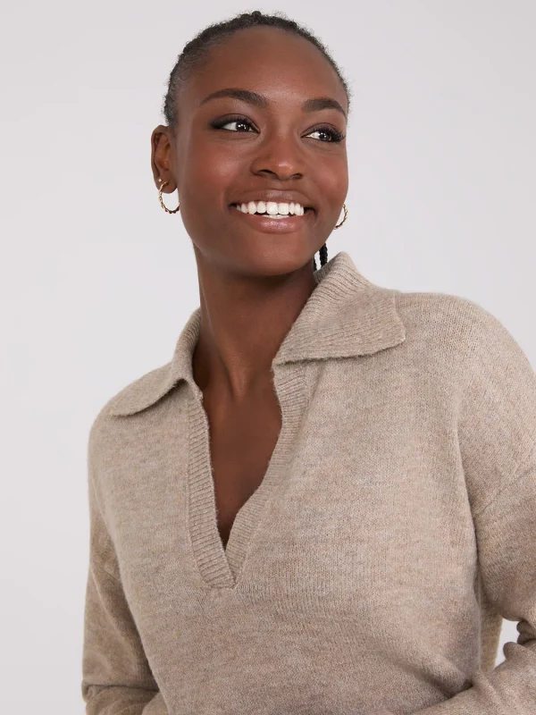 Johnny Collar Long Sleeve Sweater - Image 11