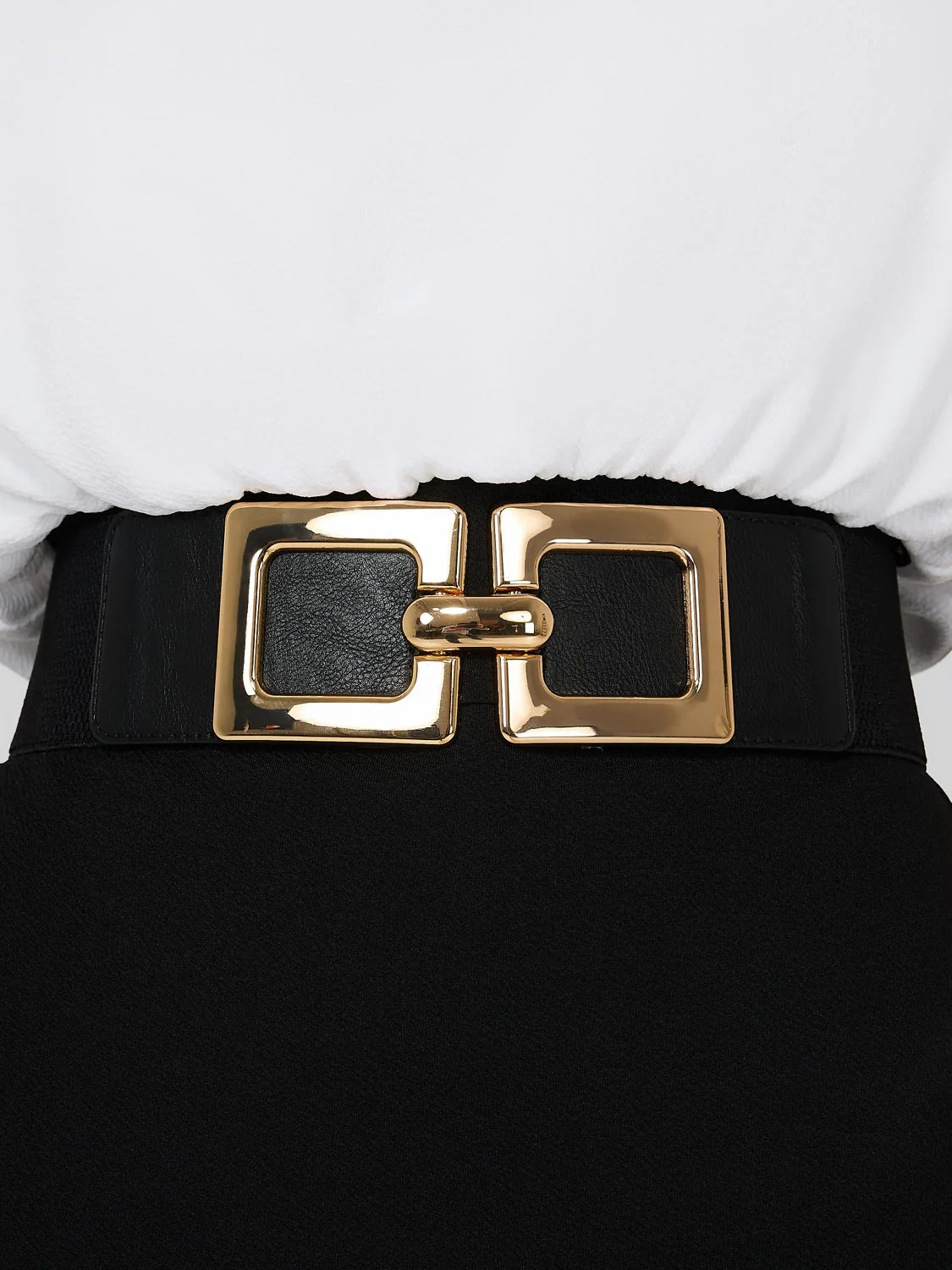 Gold Chunky Square Buckle Belt - Image 2