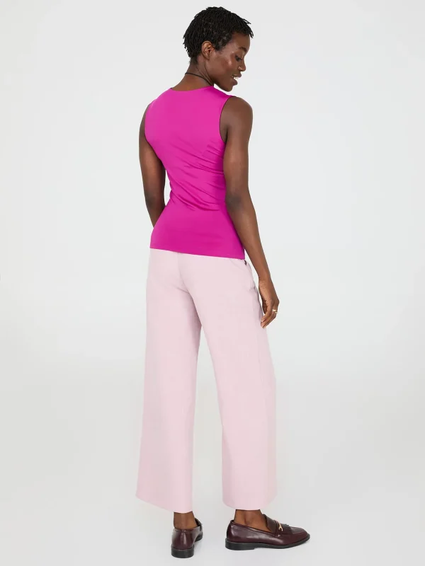 Rounded V-Neck Jersey Tank Top - Image 10