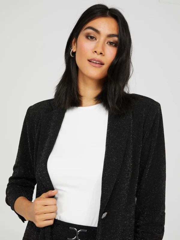 3/4 Sleeve Shimmer Blazer - Image 2