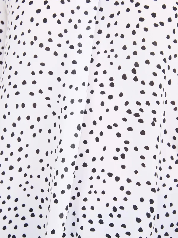 Printed V-Neck Long Sleeve Popover Blouse - Image 6