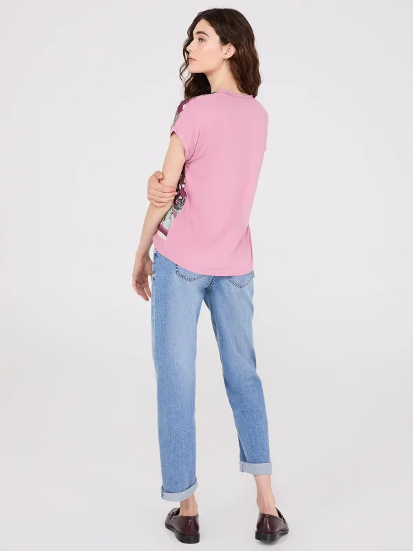 Paisley Print Short Dolman Sleeve Top - Image 5