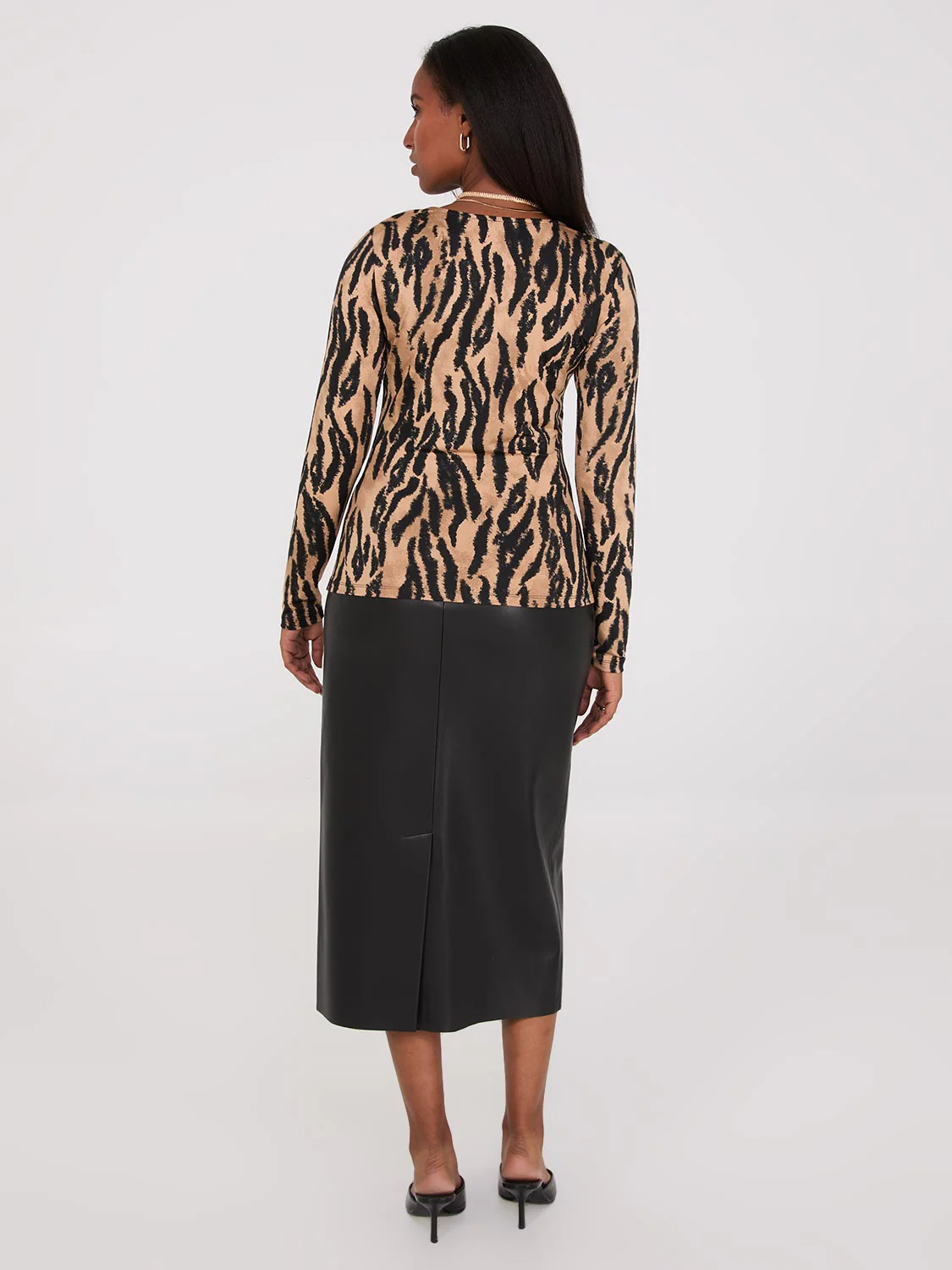 Printed Long Sleeve Jersey Top - Image 4