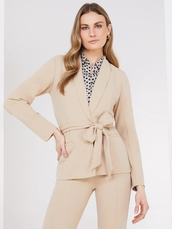 Sash Front Crepe Blazer - Image 7