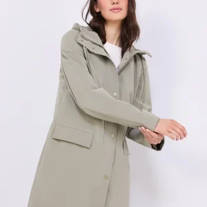 High Collar Hooded Rain Jacket