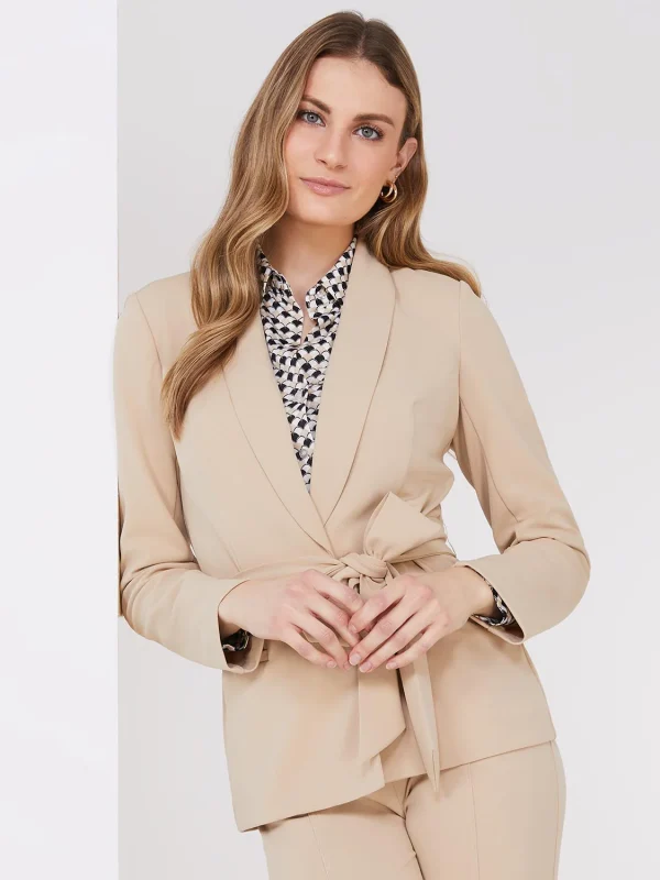 Sash Front Crepe Blazer - Image 9