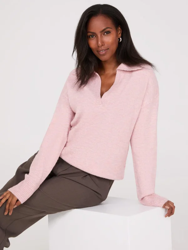 Johnny Collar Long Sleeve Sweater - Image 3