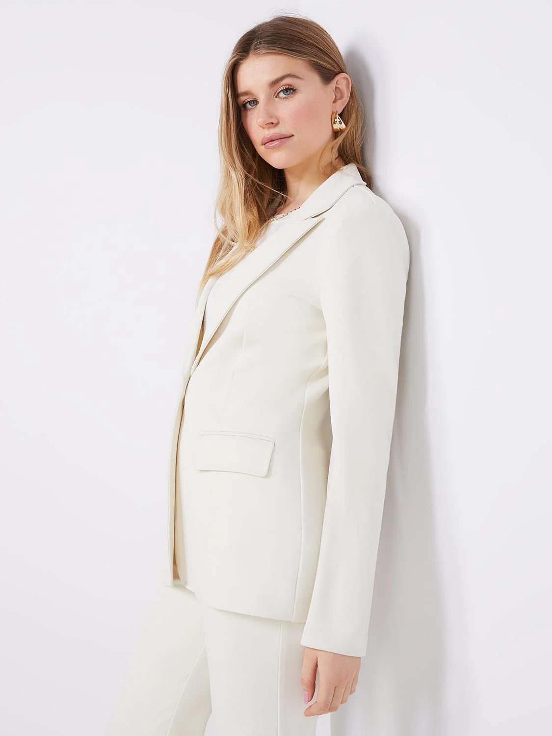 One-Button Textured Blazer - Image 11