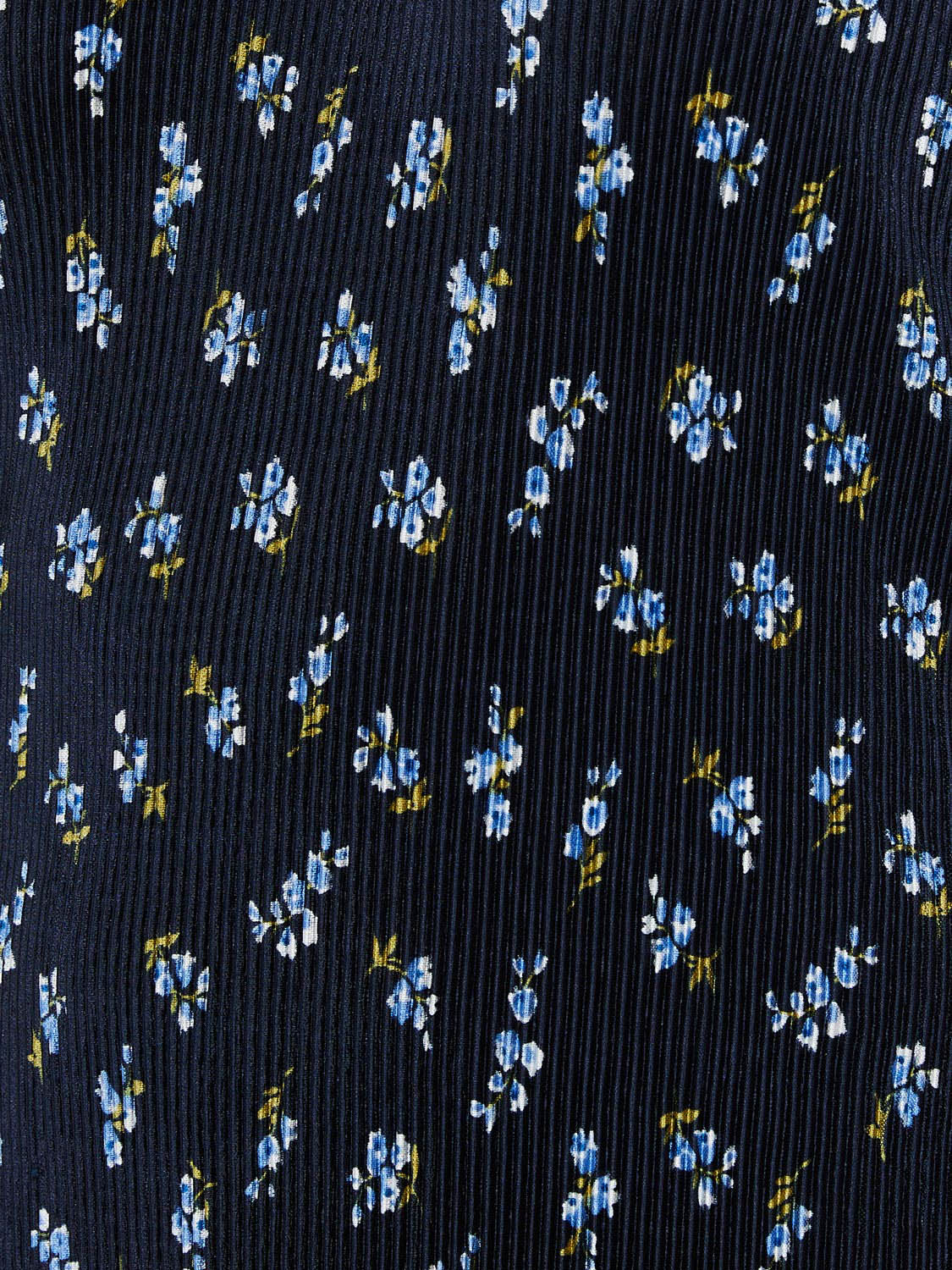 Floral Print Plisse V-Neck Top - Image 6