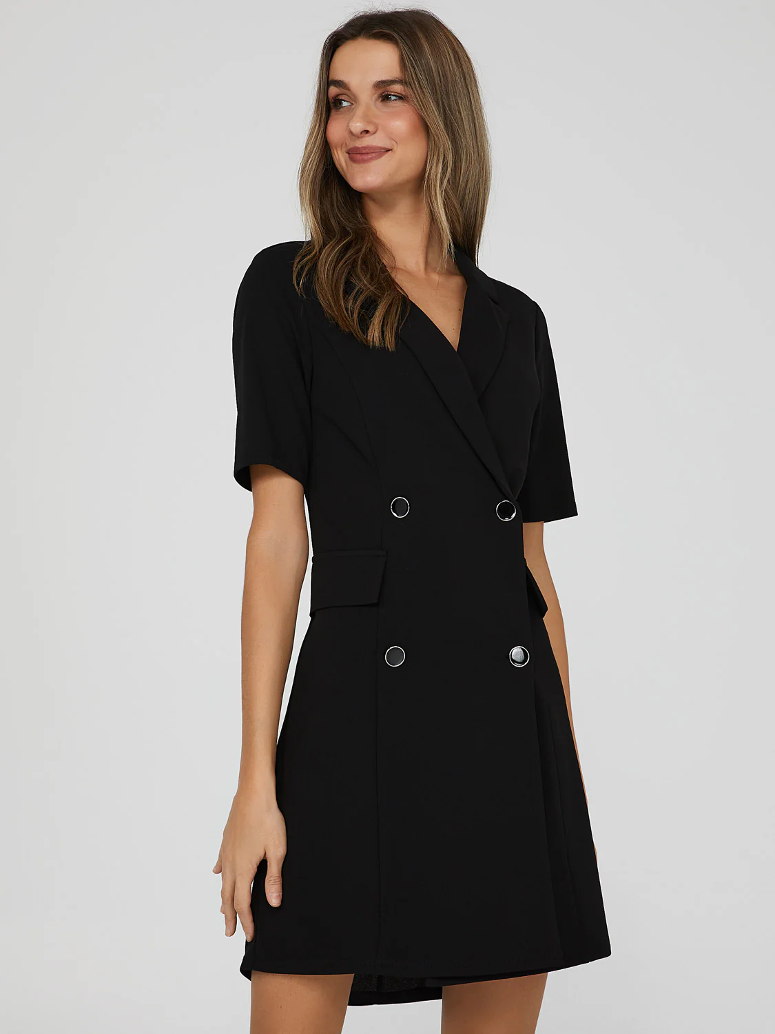 Double-Breasted Blazer Dress - Image 2