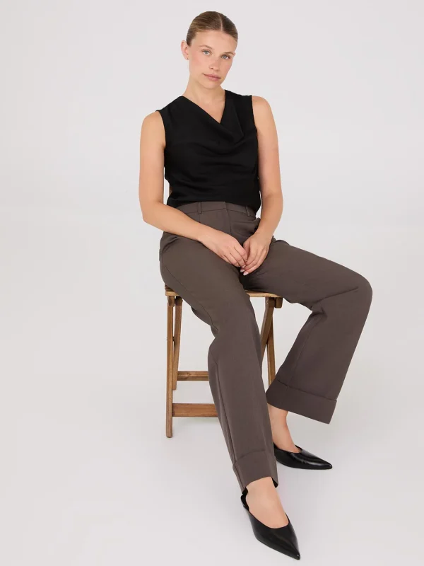 Sleeveless Textured Cowl Neck Top - Image 7
