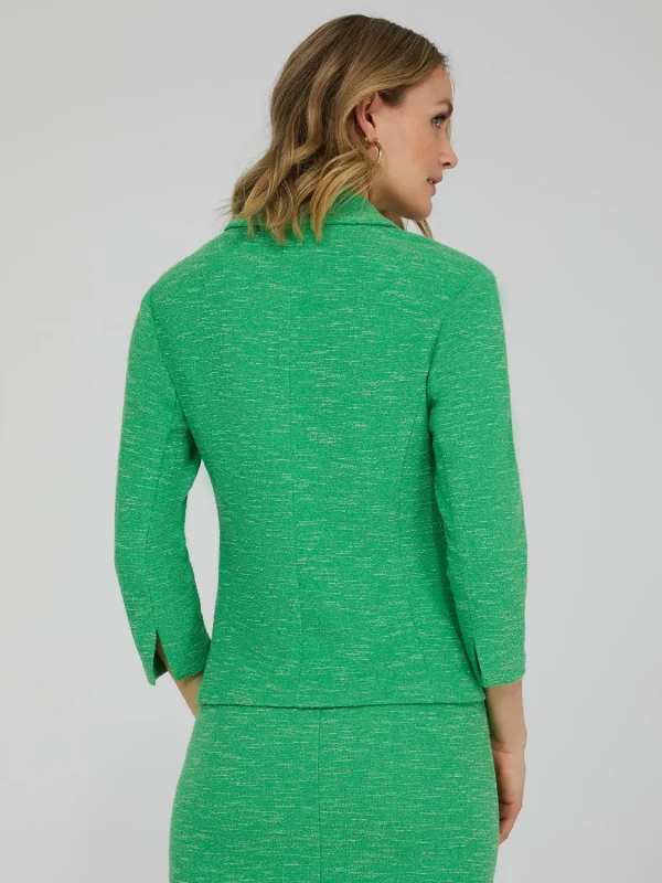 3/4 Sleeve 2-Button Boucle Blazer - Image 4