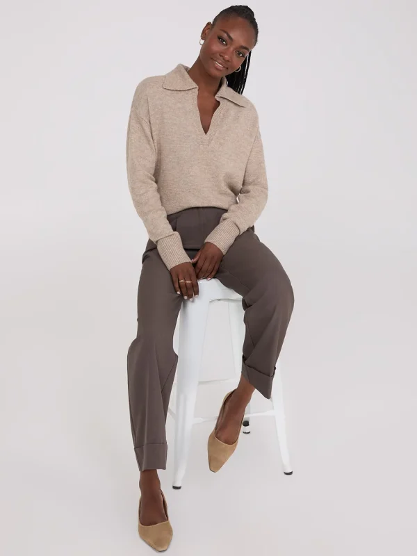 Johnny Collar Long Sleeve Sweater - Image 12