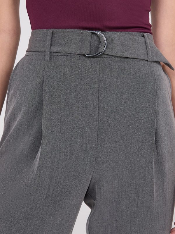 Mid-Rise Pleated Ankle Length Pants - Image 16