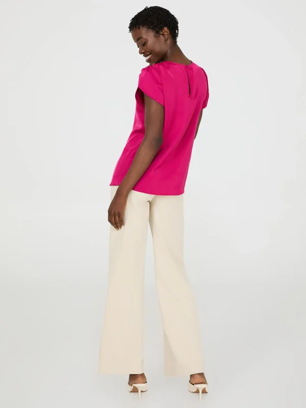 Satin Tulip Sleeve Blouse - Image 4
