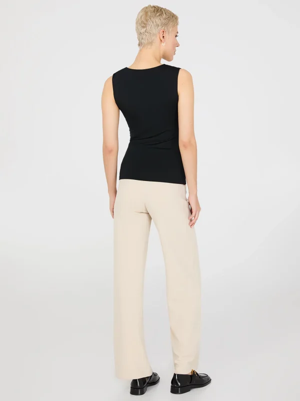 Rounded V-Neck Jersey Tank Top - Image 14