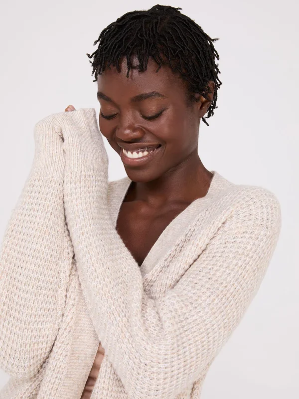 Waffle Knit Cardigan - Image 3