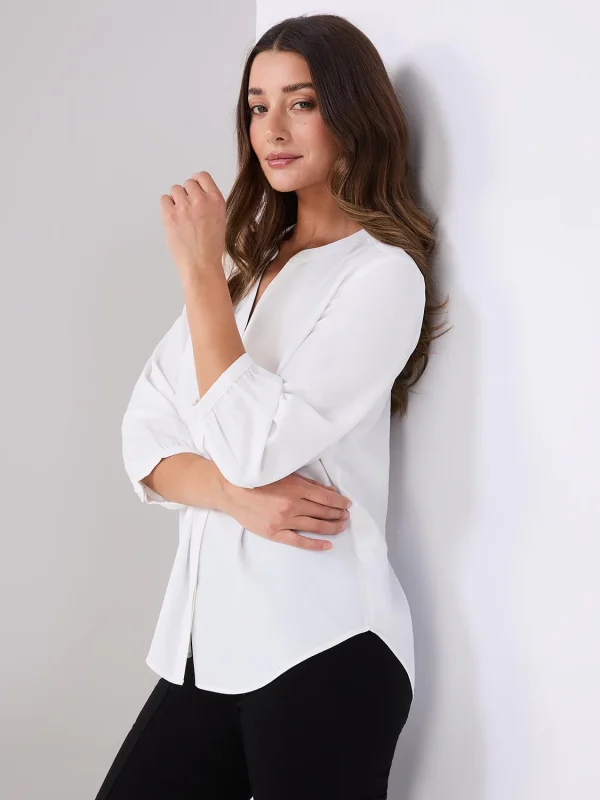Chiffon Split Neck Blouse - Image 3