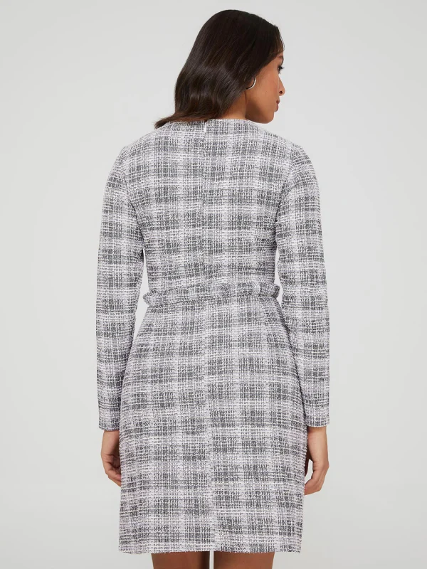 Metallic Boucle Fit & Flare Mini Dress - Image 5