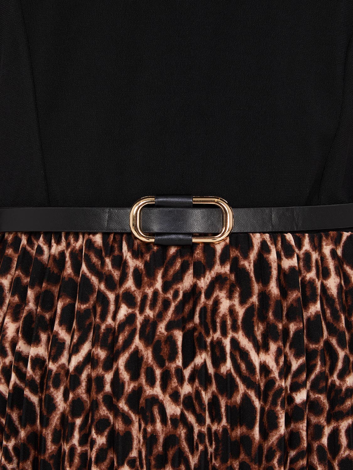 2-Fer Animal Print Belted Dress - Image 3