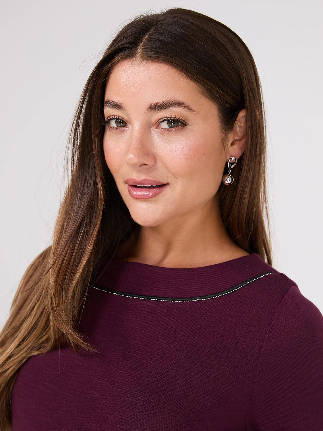 3/4 Sleeve Boat Neck Top - Image 2