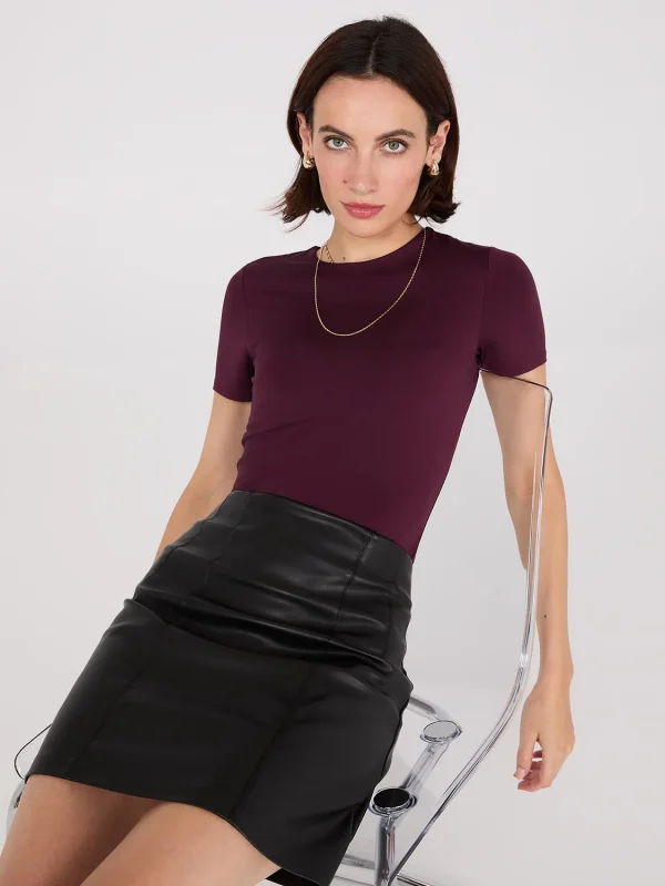 Faux Leather Mini Skirt - Image 4