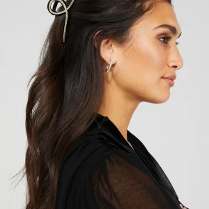 Rhinestone Velvet Claw Clip