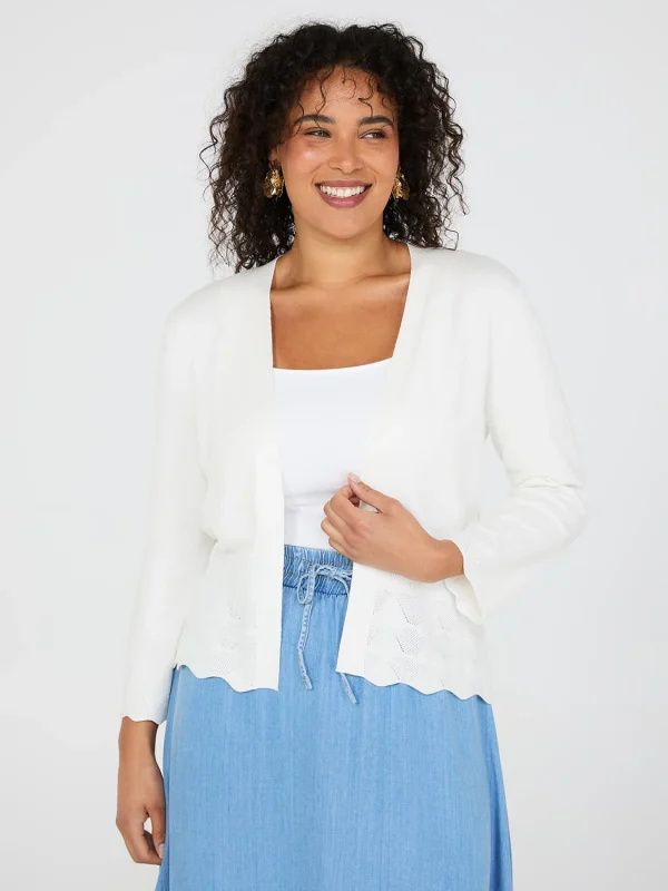 Pointelle Detail Bolero Sweater - Image 6