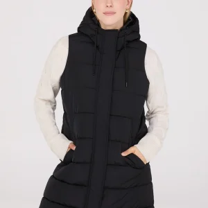 Long Hooded Puffer Vest