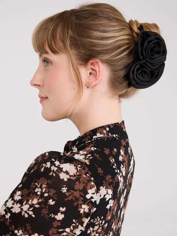 Satin Rose Hair Clip - Image 2
