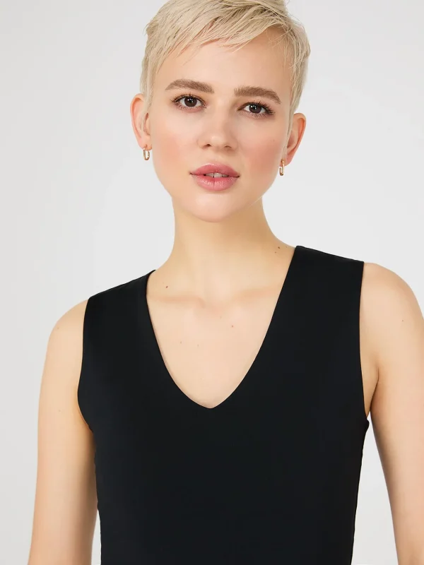 Rounded V-Neck Jersey Tank Top - Image 13