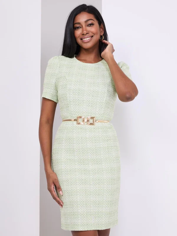 Gold Stretch Belt With Double Square Buckle - Image 2